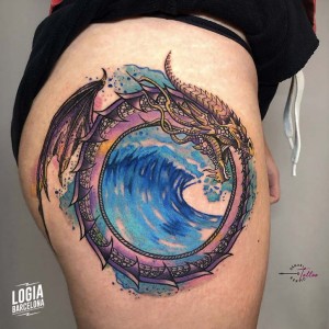 tatuaje_pierna_dragon_logiabarcelona_damaris_benito